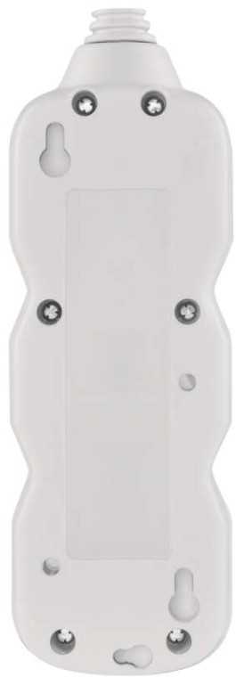 Emos extension cable 3 m / 2 sockets / with switch / baltas / PVC / 1 mm2