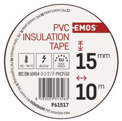 Emos PVC izoliacinė juosta 15 mm / 10 m ruda