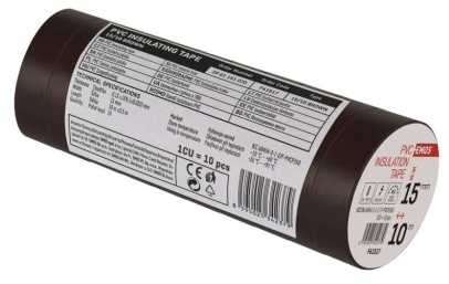 Emos PVC izoliacinė juosta 15 mm / 10 m ruda