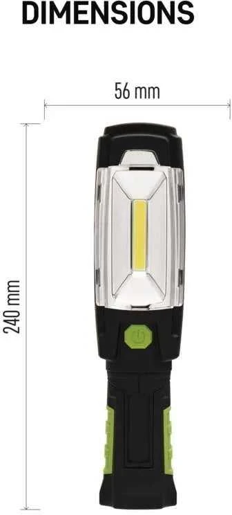 LTC Įkraunamas LED žibintuvėlis 3W 280Lm Li-Ion 3,7V 2,5Ah /Maitinimo adapteris + Automobilinis įkroviklis/ P4518 Emos 0001-00012-04514