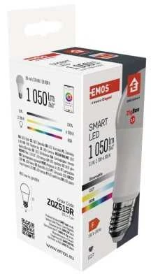 „Emos GoSmart“ LED lemputė A60 / E27 / 11 W / 1050 lm / RGB / Reguliuojama šviesa / „Zigbee“ / ZQZ515R
