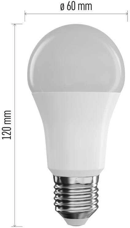 Lemputė LED Wi-Fi E27, 230V, 9W, 805lm, 2700K - 6500K, CCT, A60, valdoma programėle, TUYA / Smart Life, EMOS