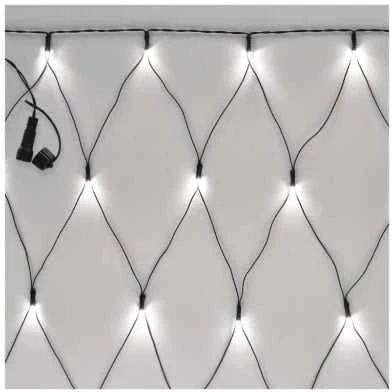 LED girlianda/tinklas, 30Vdc, 2x1.5m, 160 X LED, šaltai balta, sujungiama, be maitinimo šaltinio, EMOS