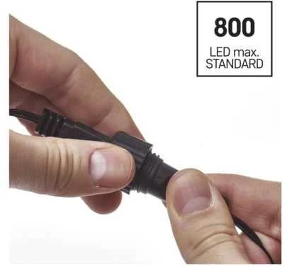 LED girlianda/tinklas, 30Vdc, 2x1.5m, 160 X LED, šaltai balta, sujungiama, be maitinimo šaltinio, EMOS