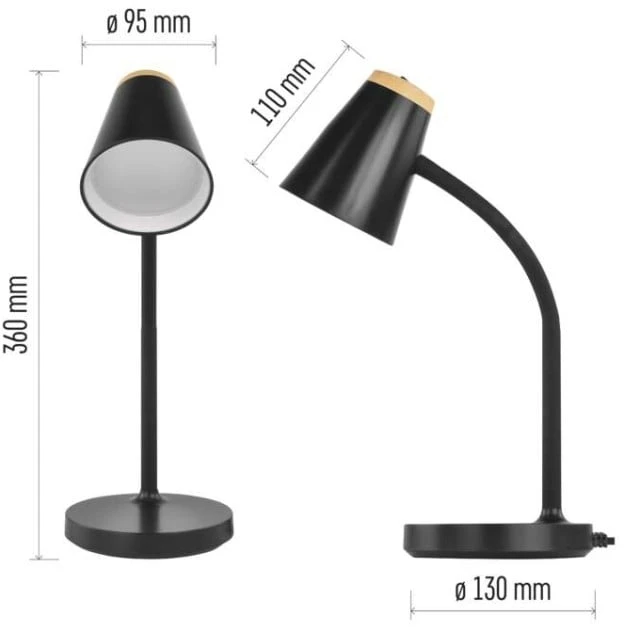 EMOS TARA LED Table Lamp, Juodas