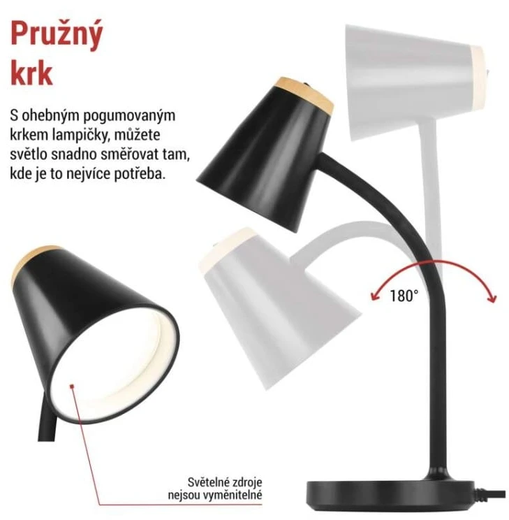 EMOS TARA LED Table Lamp, Juodas