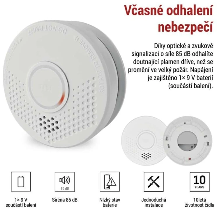 Emos Autonominis dūmų detektorius, 85dB, TSS910B