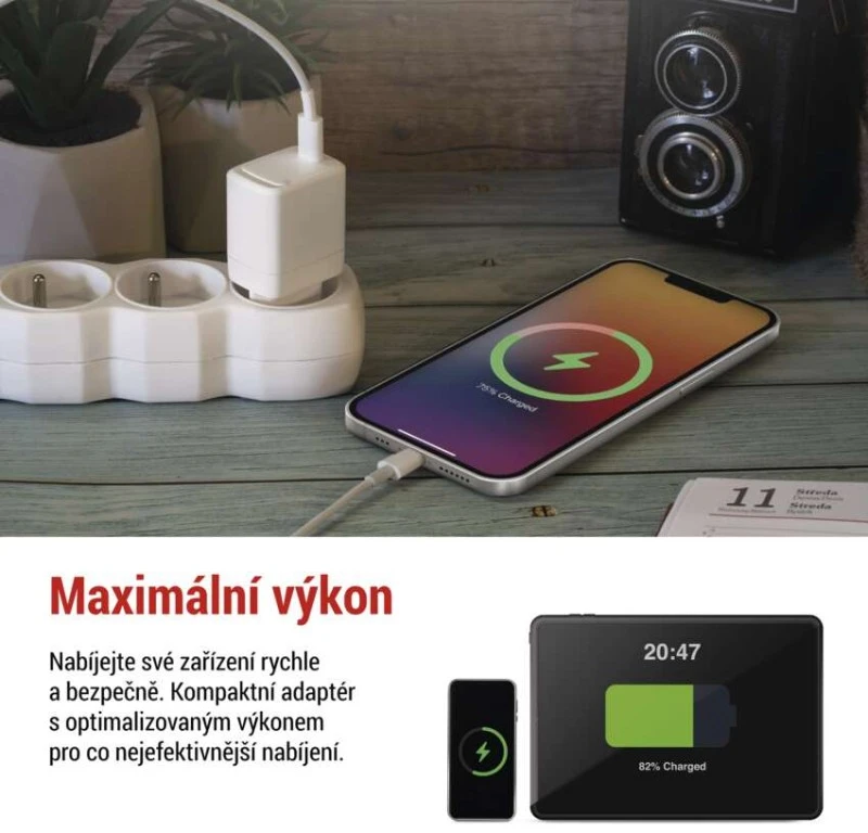 Emos Universal USB GaN to PD adapter 20 W max.