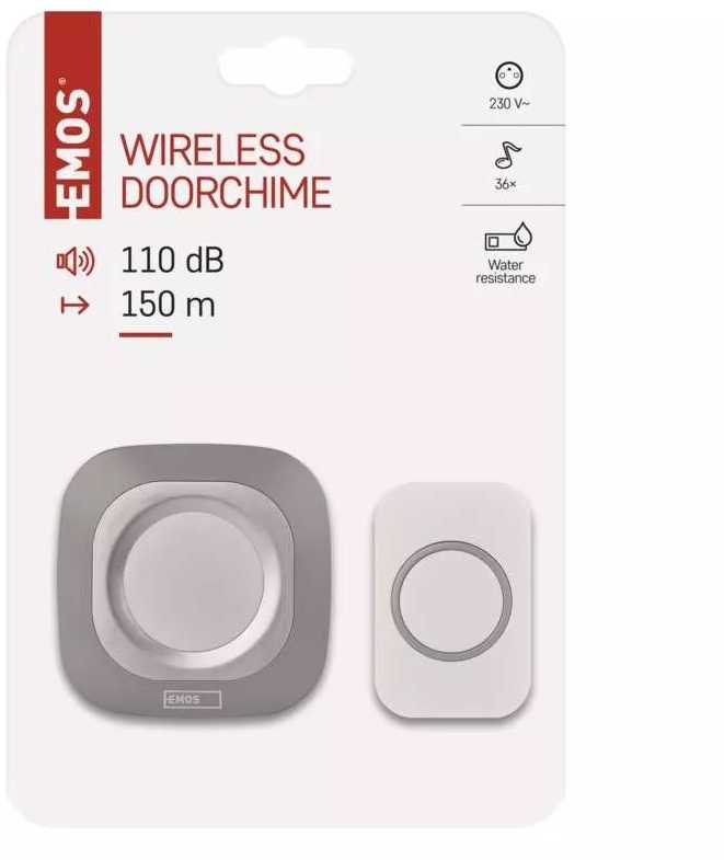 Emos Dzwonek belaidis AC P5733S, modelis - P5733S, žema kaina | Varle.lt