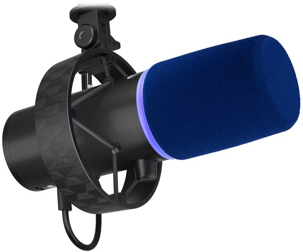Endorfy Solum Broadcast juodas kondensatorinis mikrofonas su laidu + laikiklis | USB