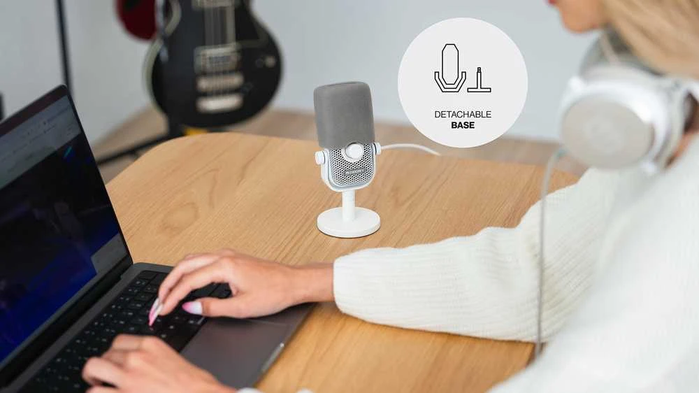 ENDORFY Solum Voice S Onyx Streaming baltas kondensatorinis mikrofonas |USB