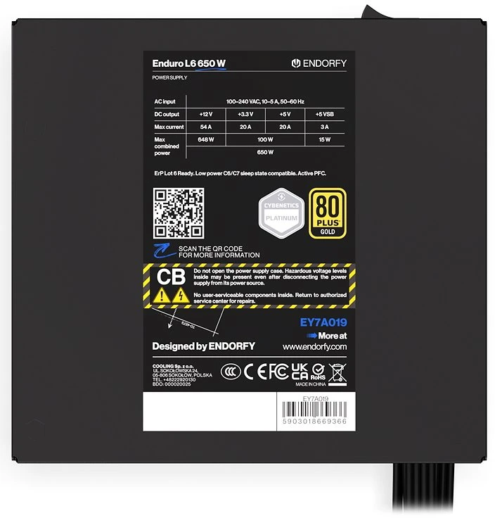 ENDORFY Enduro L6 650 W maitinimo šaltinis