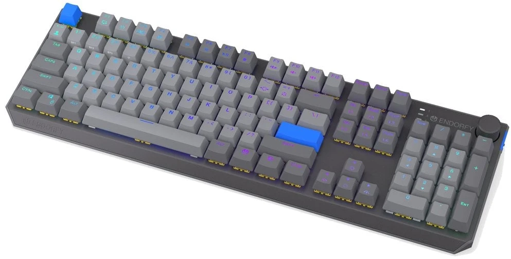 Klaviatūra žaidimams Endorfy Thock V2 ENDORFY Geltona by Gateron belaidė mechaninė su pašvietimu pilka