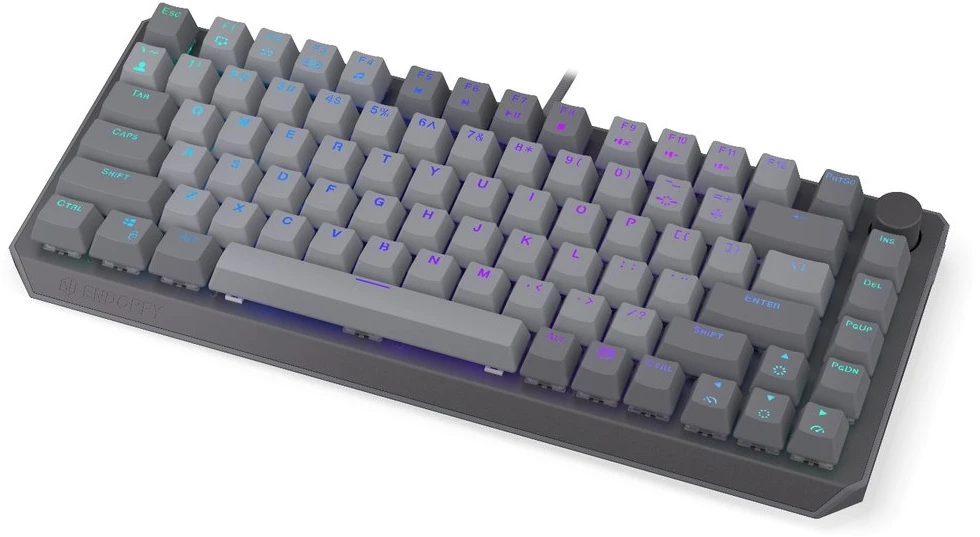 Klaviatūra žaidimams Endorfy Thock V2 75% ENDORFY Raudona su laidu mechaninė su pašvietimu pilka