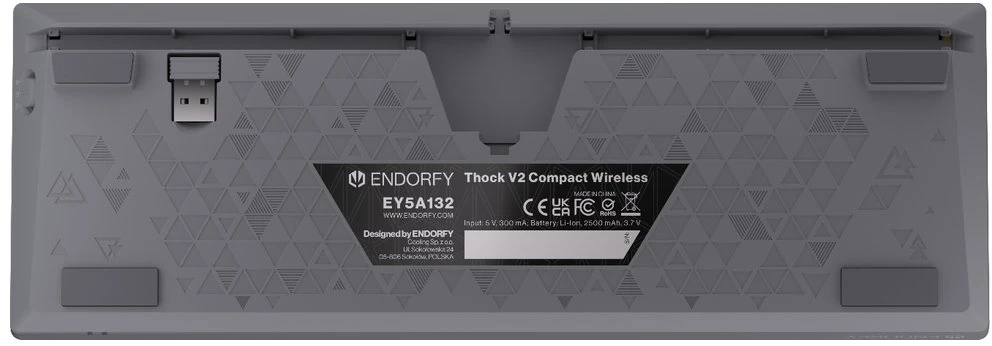 Klaviatūra žaidimams Endorfy Thock V2 Compact ENDORFY Geltona by Gateron belaidė mechaninė su pašvietimu pilka