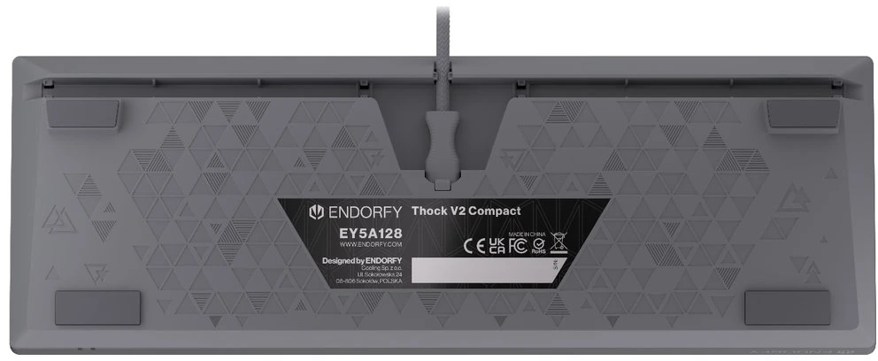 Klaviatūra žaidimams Endorfy Thock V2 Compact ENDORFY Raudona su laidu mechaninė su pašvietimu pilka