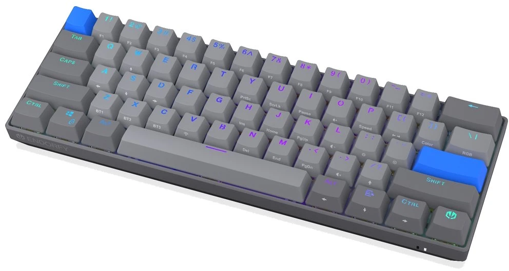 Klaviatūra žaidimams Endorfy Thock V2 Compact ENDORFY Geltona by Gateron belaidė mechaninė su pašvietimu pilka