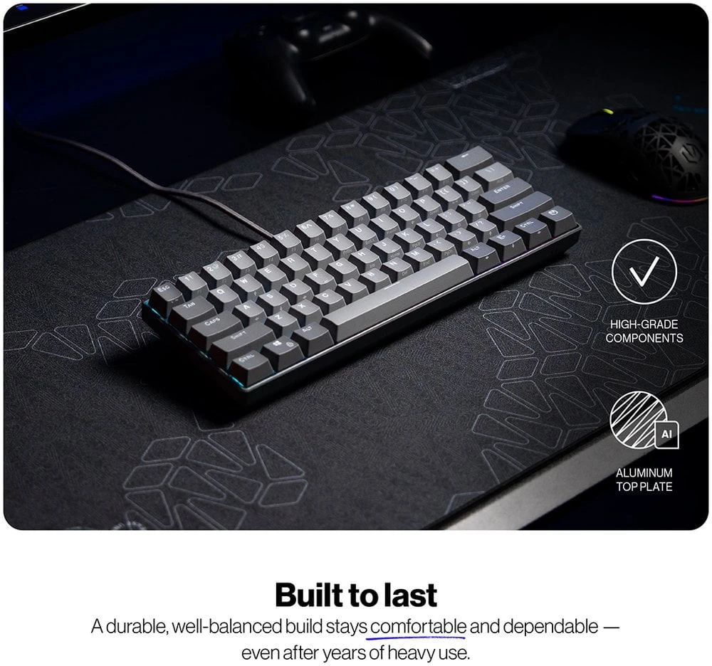 Klaviatūra žaidimams Endorfy Thock V2 Compact ENDORFY Raudona su laidu mechaninė su pašvietimu pilka