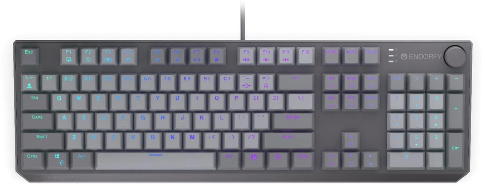 Klaviatūra žaidimams Endorfy Thock V2 ENDORFY Raudona su laidu mechaninė su pašvietimu pilka