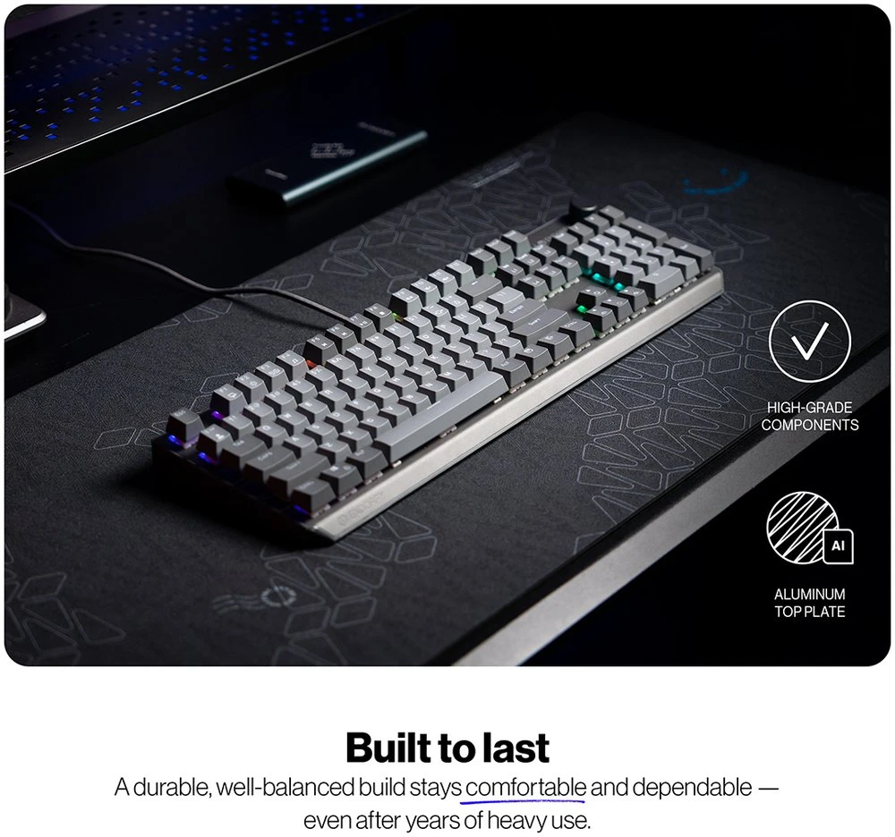 Klaviatūra žaidimams Endorfy Thock V2 ENDORFY Raudona su laidu mechaninė su pašvietimu pilka