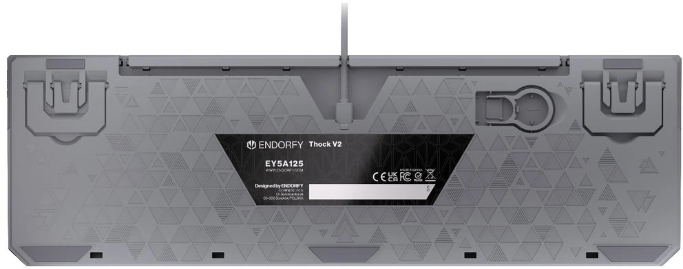 Klaviatūra žaidimams Endorfy Thock V2 ENDORFY Raudona su laidu mechaninė su pašvietimu pilka
