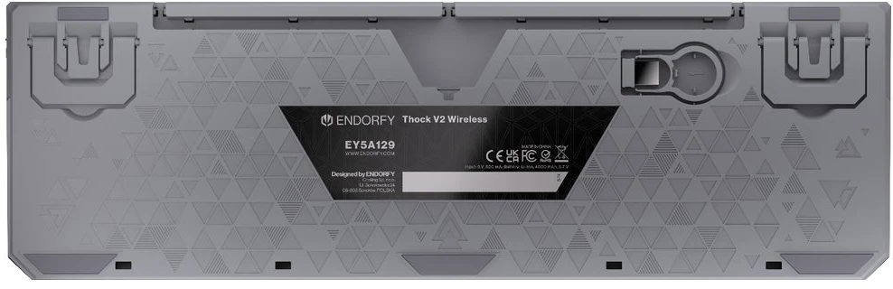 Klaviatūra žaidimams Endorfy Thock V2 ENDORFY Geltona by Gateron belaidė mechaninė su pašvietimu pilka