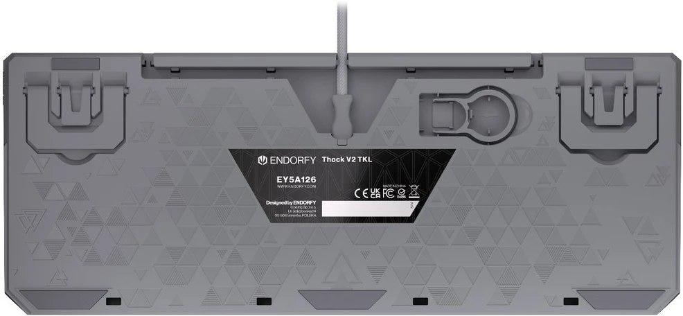 Klaviatūra žaidimams Endorfy Thock V2 TKL ENDORFY Raudona su laidu mechaninė su pašvietimu pilka