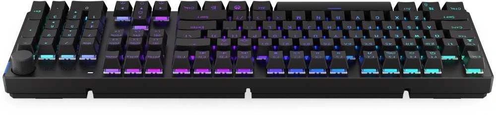 Klaviatūra žaidimams Endorfy Thock Wireless Kailh Box Brown belaidė mechaninė su pašvietimu juoda