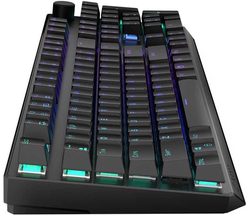 Klaviatūra žaidimams Endorfy Thock Wireless Kailh Box Brown belaidė mechaninė su pašvietimu juoda