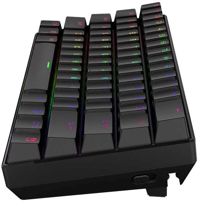 Klaviatūra žaidimams Endorfy Thock Compact Kailh Box Brown belaidė mechaninė su pašvietimu juoda