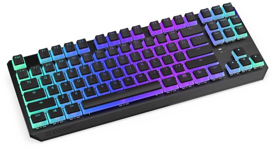 Endorfy Thock TKL belaidė mechaninė klaviatūra su RGB Pudding Edtion (US, Kailh Raudona Switch)