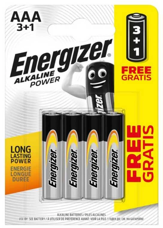 Energizer AAA baterijos 3+1 pakuotė