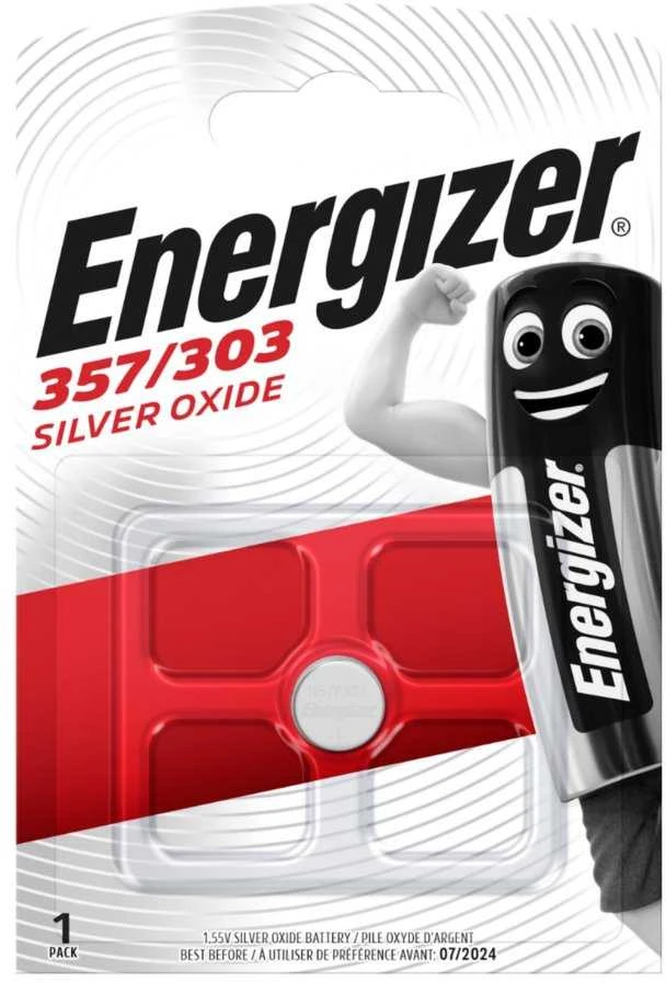 Energizer SR44 sidabro oksido baterija originalioje pakuotėje