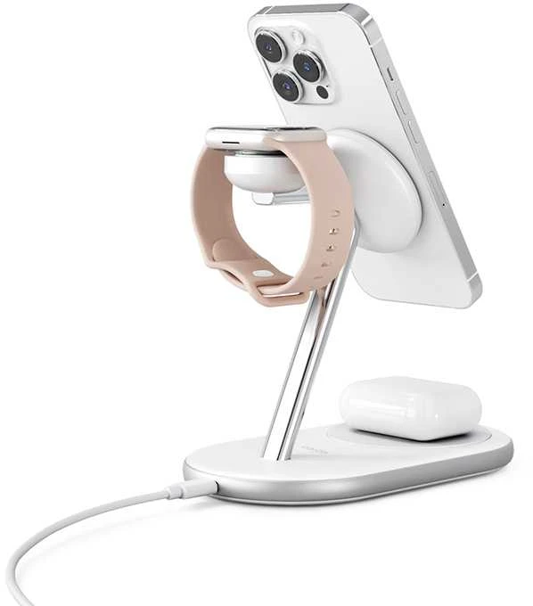 „Epico 3in1 MagSafe“ įkrovimo stovas – „iPhone“ įkrovimas 15W – Baltas