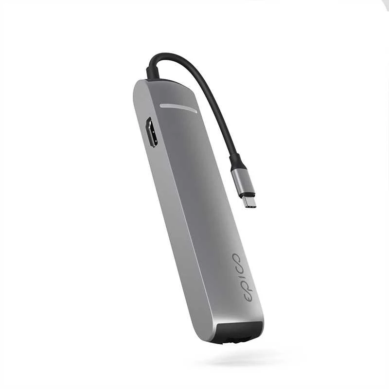 Epico 6in1 Slim Hub adapteris su HDMI jungtimi