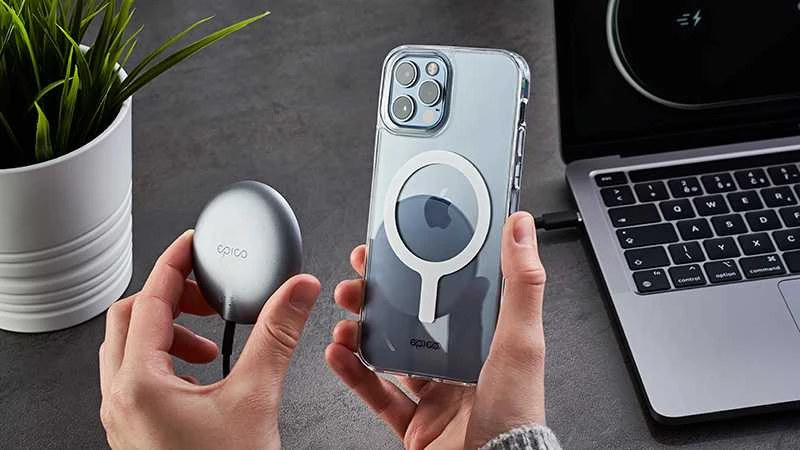 „Epico Hero“ dėklas, skirtas „iPhone 12 / 12 Pro“, su „MagSafe“ tvirtinimo laikikliu – skaidrus