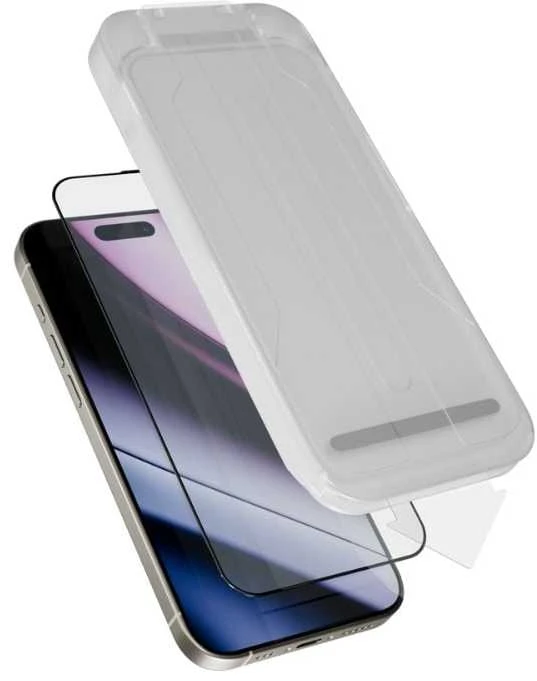 „Epico Hero Glass 3D“ itin plataus kampo dėklas su dulkių aplikatoriumi, 2 vnt., skirtas „iPhone 15/16 Plus“
