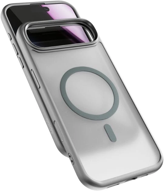 „Epico HeroMatte Pro Mag+“ dėklas | „iPhone Air“ | pilkas | Suderinamas su „Qi2“ ir „MagSafe“ | viso žiedo ir kameros salelės apsauga