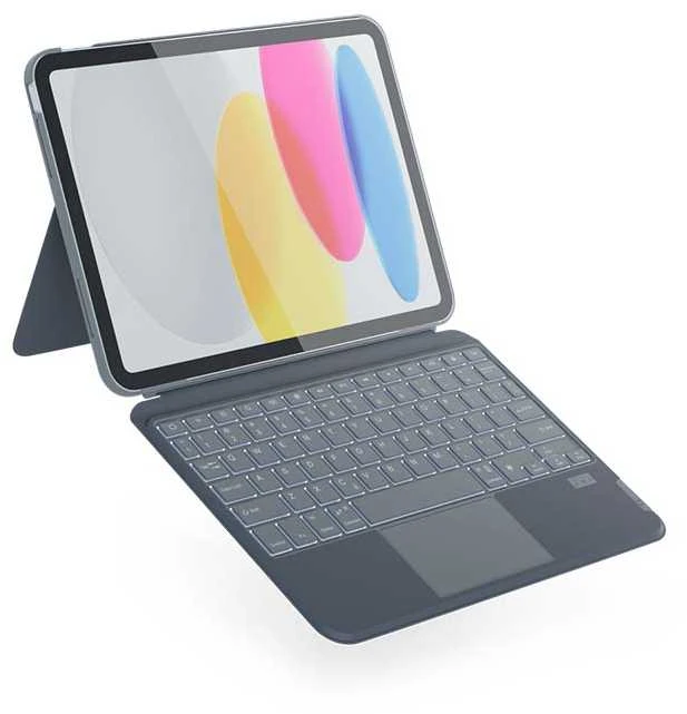 EPICO klaviatūra su dėklu Apple iPad iPad Pro 11" (2018/2020/2021/2022)/iPad AIR 10,9"/10,9" M1 - ČEKIJA - pilkas