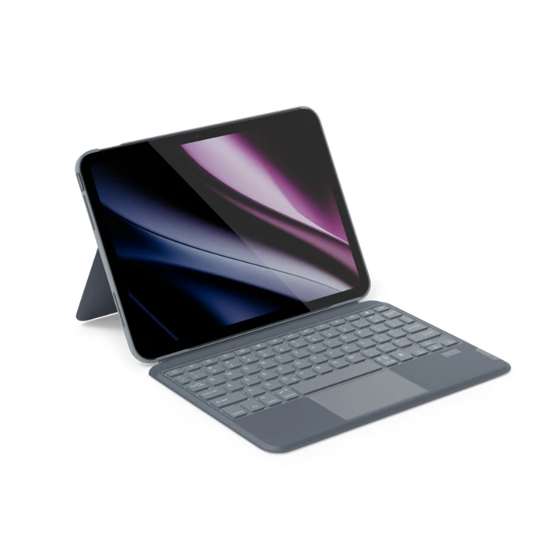 EPICO klaviatūra su dėklu Apple iPad iPad Pro 11" (2018/2020/2021/2022)/iPad AIR 10,9"/10,9" M1 - ČEKIJA - pilkas