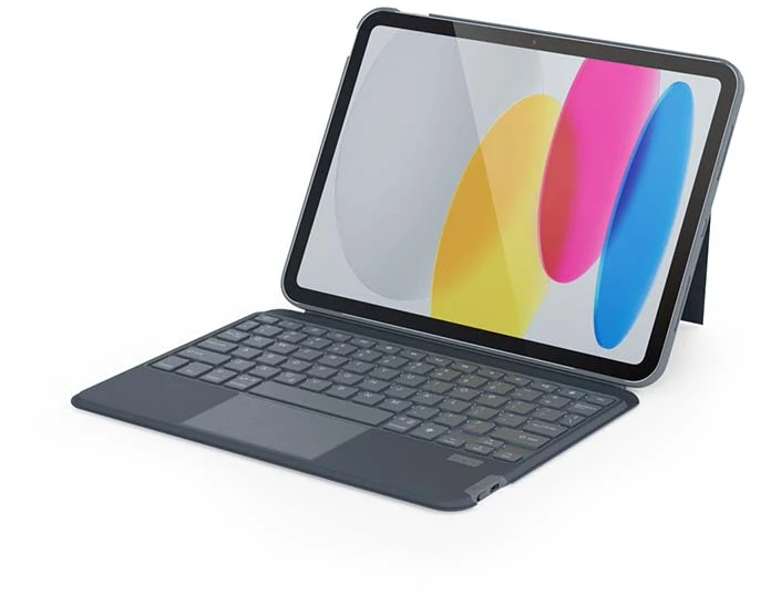 EPICO klaviatūra su dėklu Apple iPad iPad Pro 11" (2018/2020/2021/2022)/iPad AIR 10,9"/10,9" M1 - ČEKIJA - pilkas