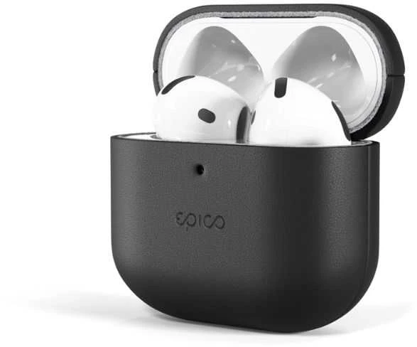 Epico Leather dėklas Airpods 4 - Juodas