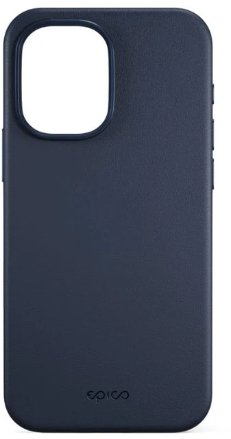 „Epico Leather Pro Mag+“ dėklas, skirtas „iPhone 17“, suderinamas su „Qi2“ ir „MagSafe“, mėlynas