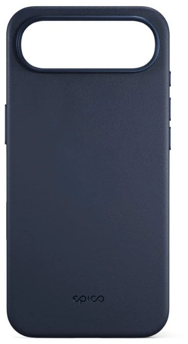„Epico Leather Pro Mag+“ dėklas, skirtas „iPhone Air“, suderinamam su „Qi2“ ir „MagSafe“, mėlynas