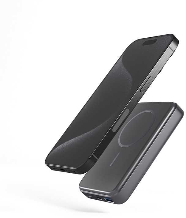 Epico Mag+ Aliuminio Power Bank Baterija Capacity 10 000mAh - space pilkas