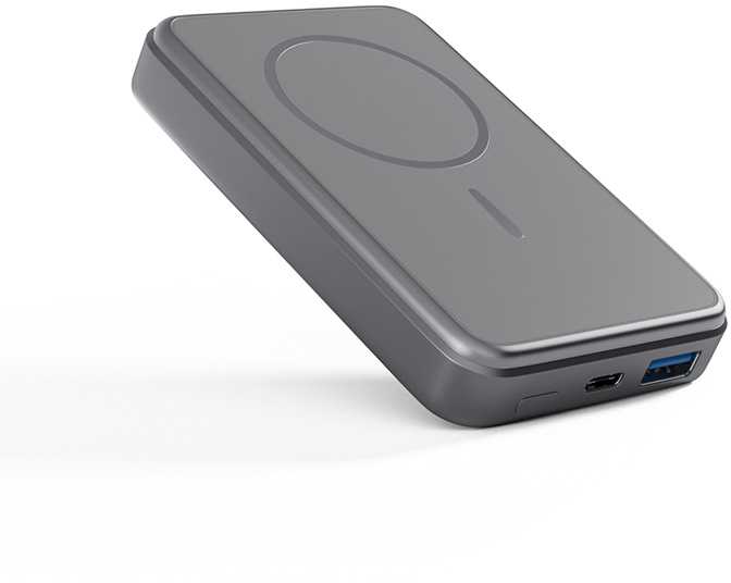 Epico Mag+ Aliuminio Power Bank Baterija Capacity 10 000mAh - space pilkas