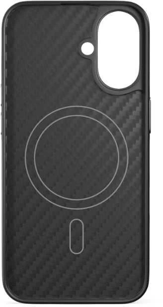 Dėklas Epico Mag+ Hybrid Carbon Case iPhone 16 Plus - Juodas
