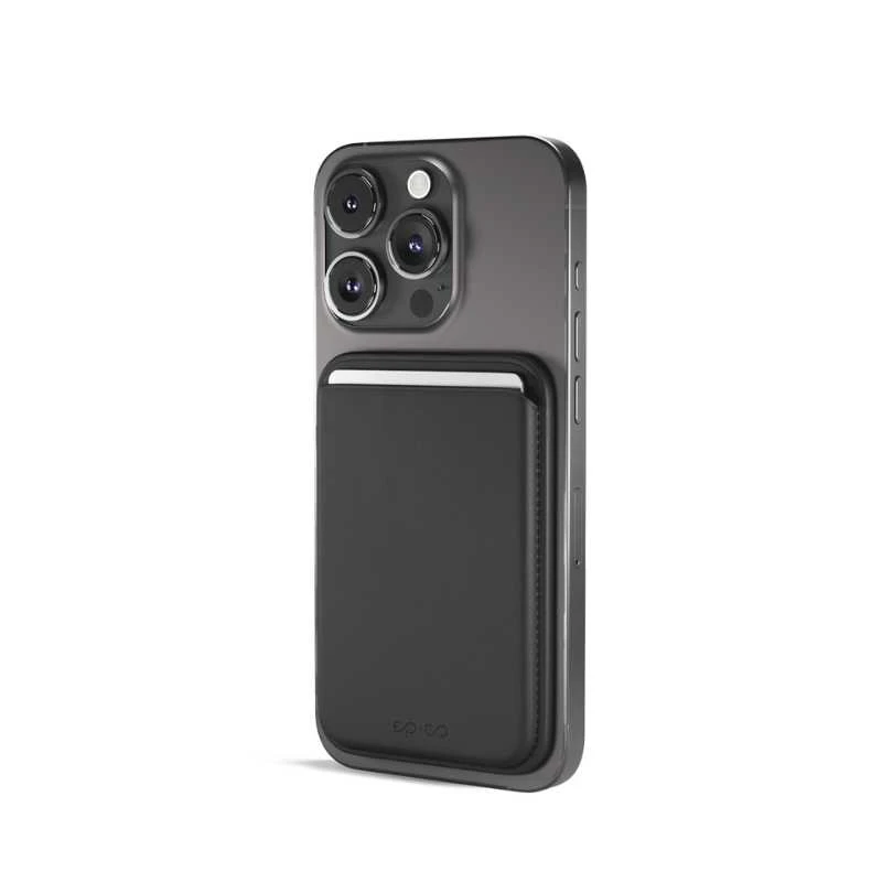 Dėklas Epico Mag+ Leather Wallet - Juodas