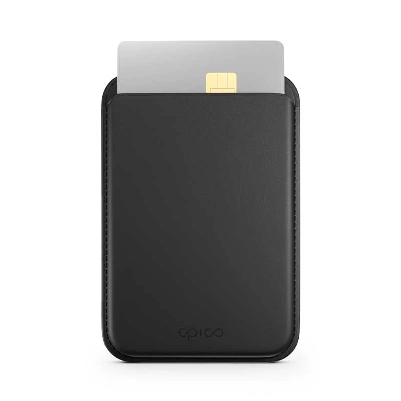 Dėklas Epico Mag+ Leather Wallet - Juodas