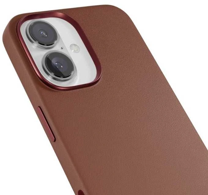 Dėklas Epico Mag+ Odinis apsauginis dangtelis su MagSafe, skirtas Apple iPhone 16 Plus rudas